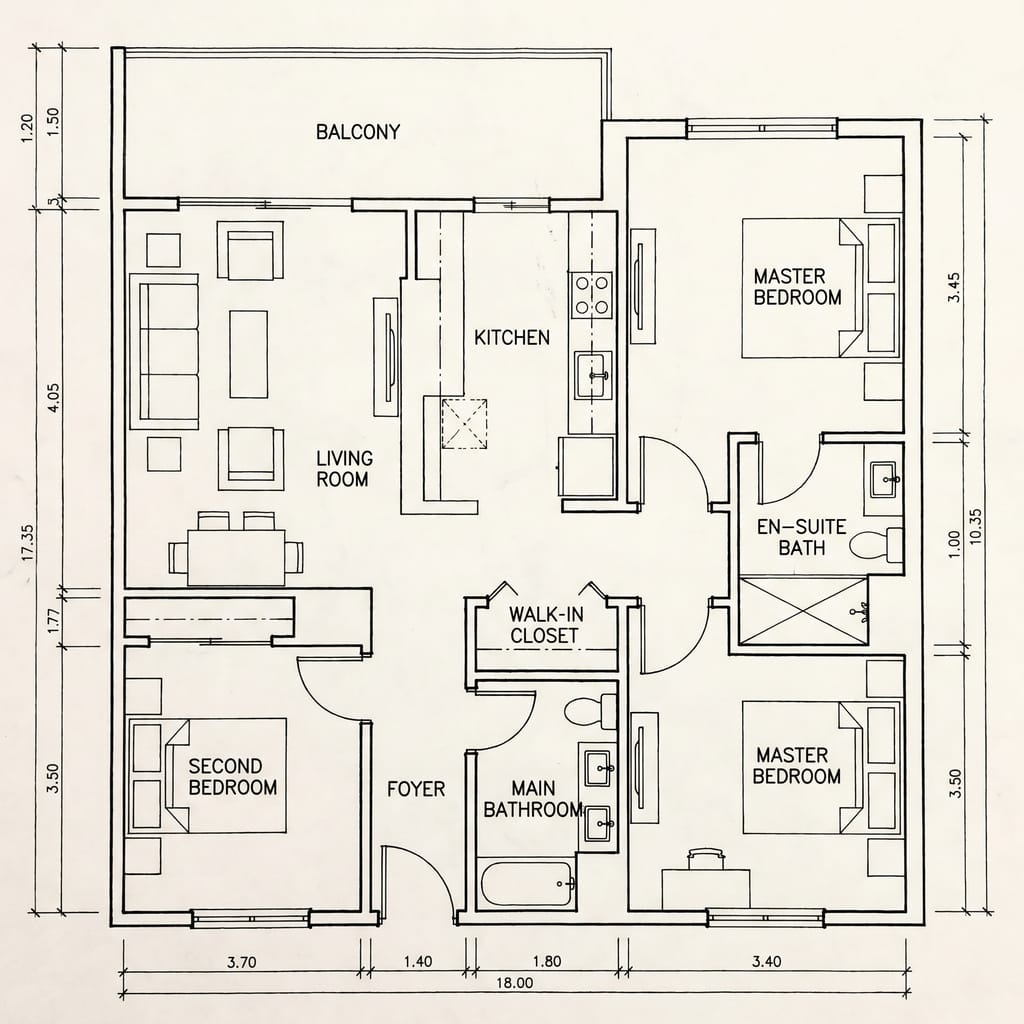 Exemple d'entrée : plan 2D